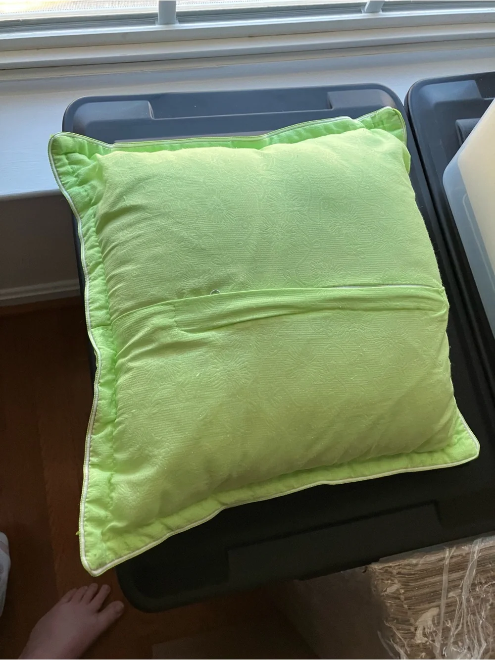 Bright Green Small Textured Cushion
